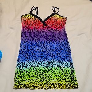 VS Pink Rainbow leopard tank